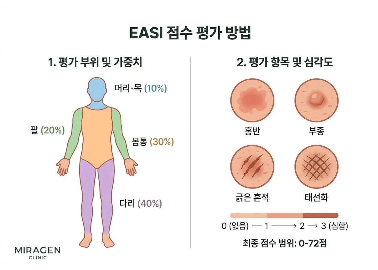 EASI, SCORAD, EASI75, IGA-TS | 아토피의 지표들