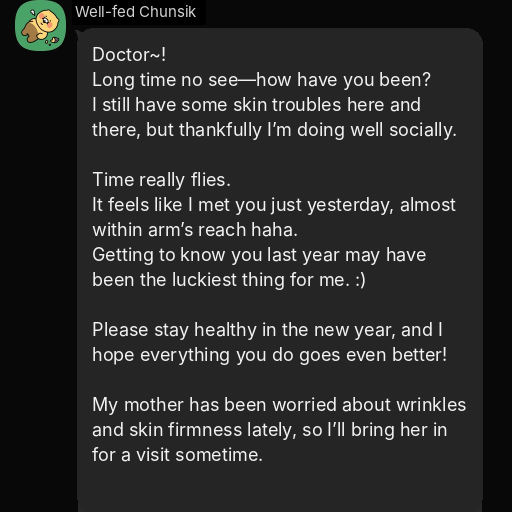 KakaoTalk Message from a Patient