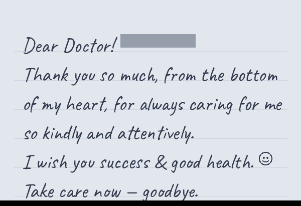 Handwritten Letters from Patients